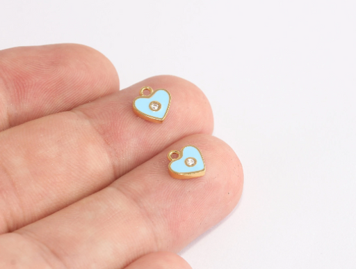 Shiny Gold Heart Charm