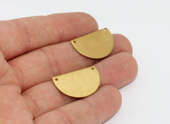 16x25mm Raw Brass Pendant, Stamping Blank, Multi Hole AE267