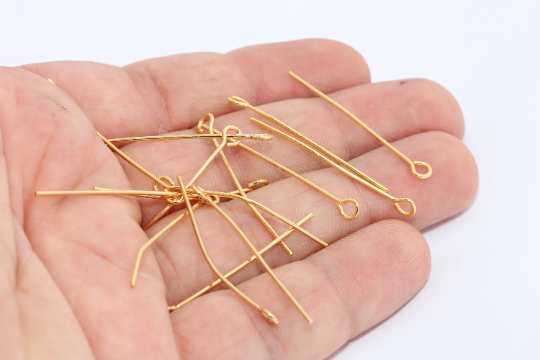 Shiny Gold Eye Pins