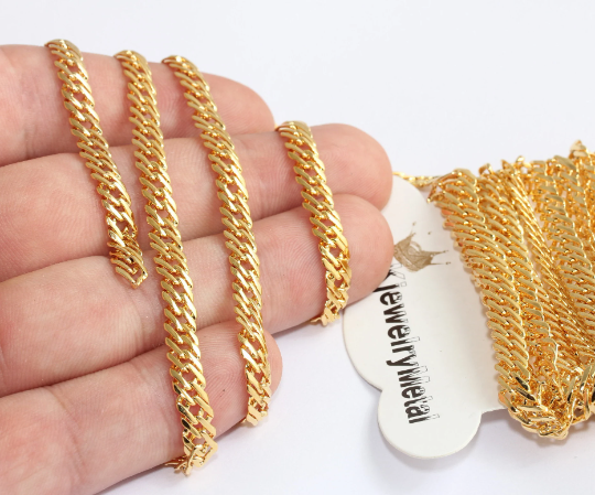 5,5mm 24k Shiny Gold Snake Chains, Large Snake Chain,        CHK521