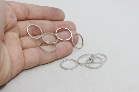 16mm Silver Closed Ring, Connectors, Circle Connector, BRT495