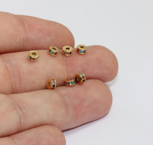 Pave Rondelle , Mix Cz rondelle