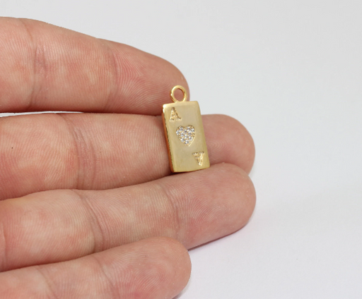 Shiny Gold Poker Player Gift Charms