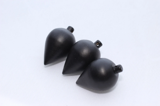 Ciondolo a punta placcato nero 13x20 mm, pendenti a barra con punta, ETS3