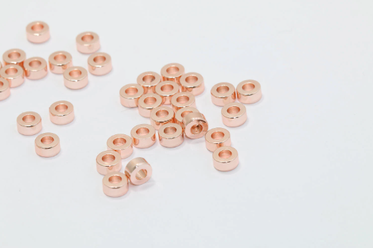 Spacer Beads, Rose Gold Industrial