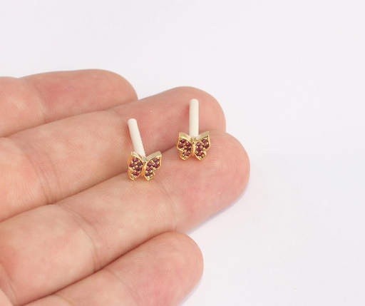 Stud Earrings, Micro Pave