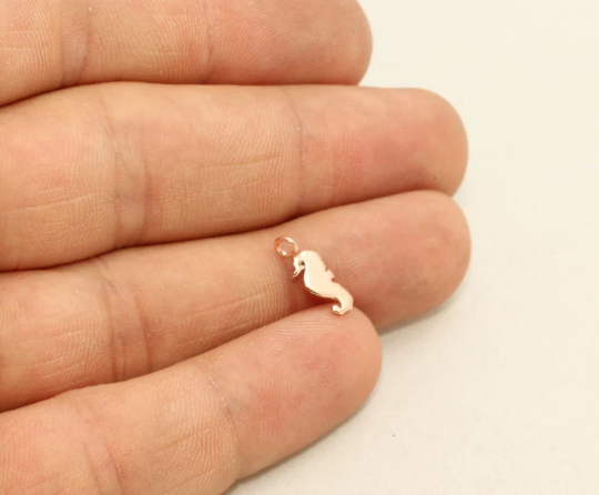 4x13 mm Gül Altın Denizatı, Denizatı Kolye, Denizatı ROSE177