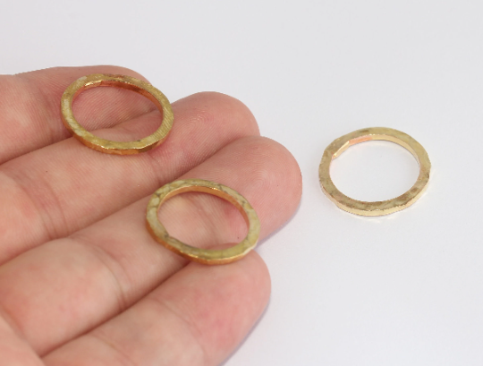 21mm Raw Brass Closed Ring, Inner, 16mm, Closed Rings, XP417