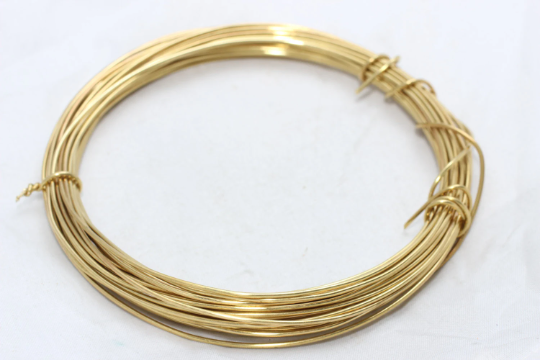 18 Ga 17 Feet Half Hard Brass Wire , Wrapping Wire, Bulk WR16