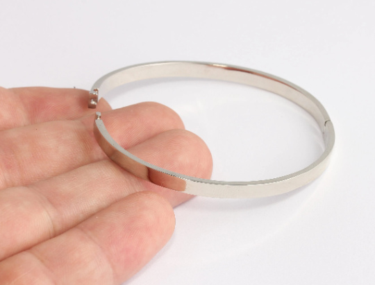 Rhodium Plated Bracelet Cuff
