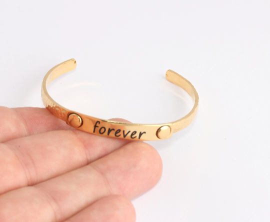 60mm 24k Shiny Gold Bracelets, Forever Hand , Bracelets, CHK710-3