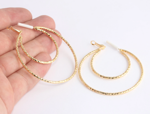 Shiny Gold Hoop Earrings