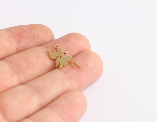 11x20mm 24k Shiny Gold Fairy Charms, Tinkerbell Pendant, SLM852