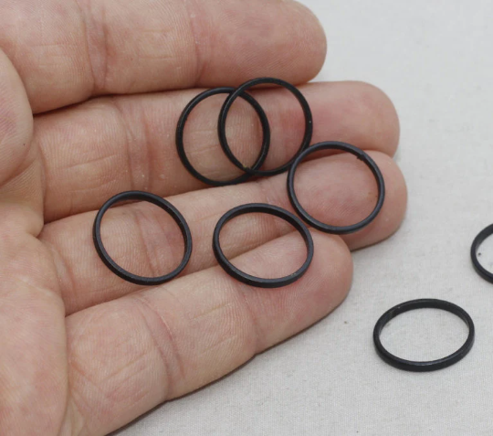 17mm Black Closed Ring, Connectors, Circle Connector, ETS41