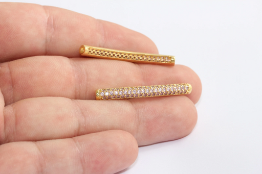 shiny Gold Bracelet Tubes