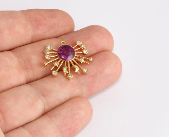 Shiny Gold Galaxy Medallion