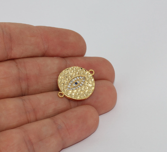 Medaglione anti-malocchio in oro lucido 24k, 18x24 mm, anti-malocchio, oro MTE1502