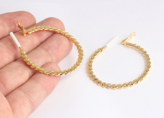 Hoop Earrings, Round Huggie Hoops