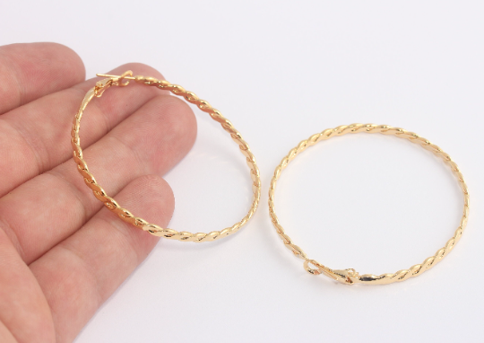 Hoop Earrings, Round Huggie Hoops