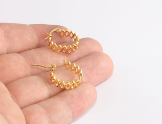 Round Huggie Hoops