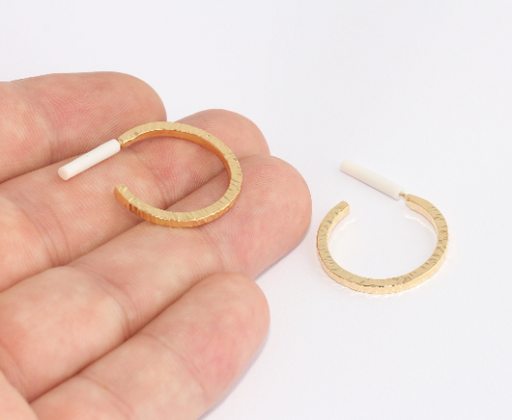 Hoop Earrings, Hammered Hoops