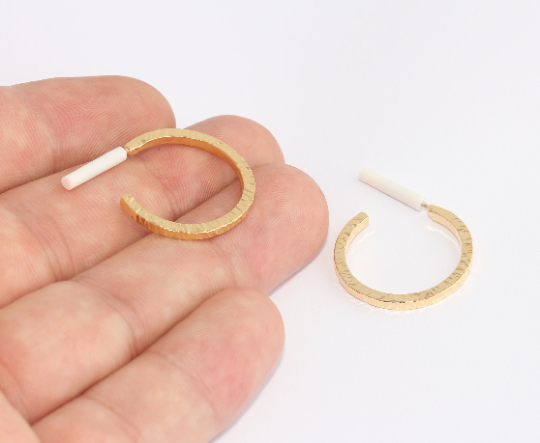 Hoop Earrings, Hammered Hoops