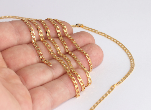 Shiny Gold Faceted Chain