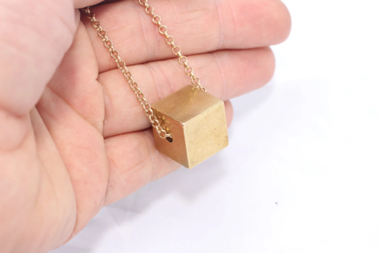 Brass Cube Beads