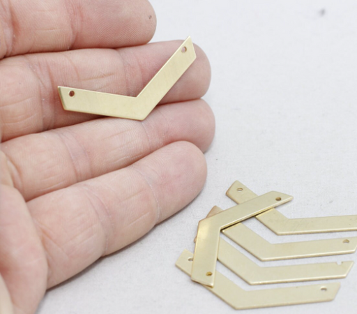 Brass Chevron Pendant