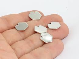 Disco esagonale placcato rodio da 12 mm, per stampaggio, monete, ottone MTE478