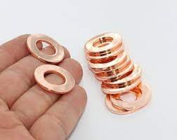 25mm Rose Gold Closed Ring, Connectors, Circle Round MTE1356