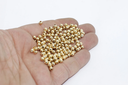 Ball Beads, Gold Spacer Beads
