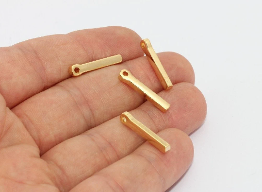 3x20mm 24 ayar Parlak Altın Külçe, Külçe Takılar, Altın Takılar, Külçe MTE1161