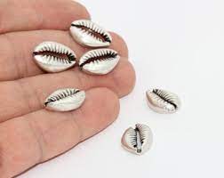 12x18mm Antique Silver, Cowrie, Cowrie Charms, Shell CHK239