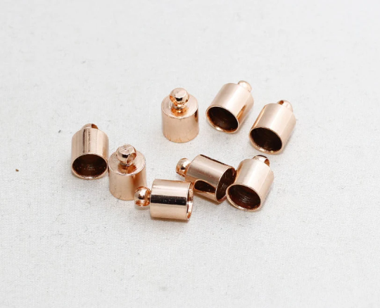 8x11mm Rose Gold End Cap, Inner Size 7mm, End Caps, ROSE190