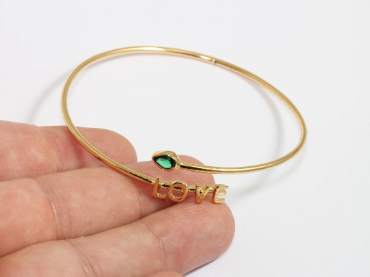 Shiny Gold Love Bracelet Wire Love Bracelet Gold