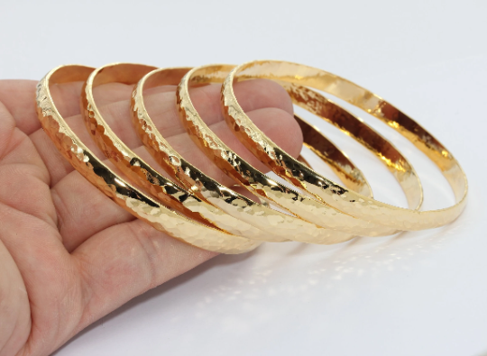 Shiny Gold Domed Bracelet