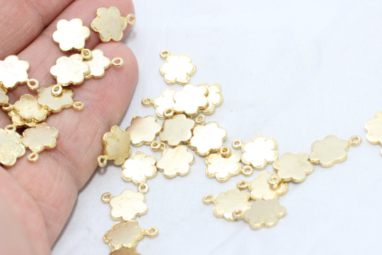 Brass Flower Charms