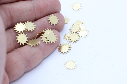 Brass Sun Charms