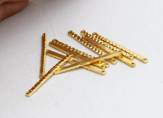 38mm 24k Shiny Gold Plated Connector Bar, Stamping Bar, BRT141