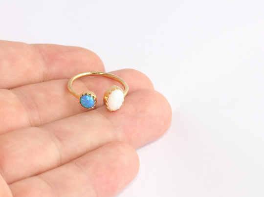 16-17mm 24k Shiny Gold Rings, Dainty Rings, CZ Stone, Gold SLM939