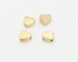 Brass Heart Charms