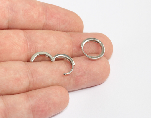 Earrings, Leverback Hoop