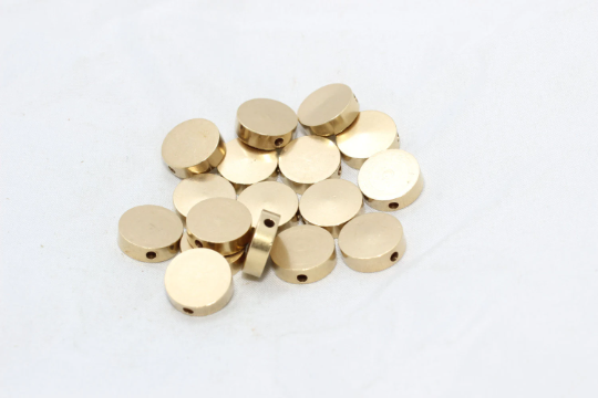12mm Raw Brass Beads,  Round beads Coins,  Flat  Round  Beads,     KA74