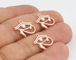 13x15mm Rose Gold ,Egyptian Eye, Eye Of Horus Charms, MTE578