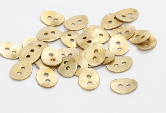 Brass Button Charms