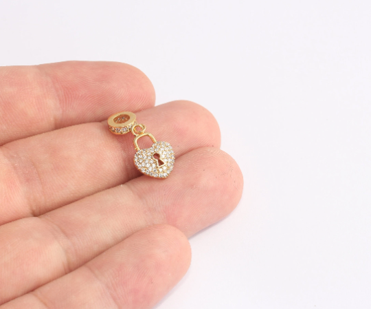 2,5x7mm 24 Ayar Parlak Altın Kilit Boncuklar, Mikro Aralayıcı Boncuklar, CHK676-3
