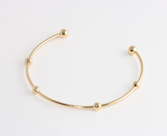 Shiny Gold Wire Ball Bracelet