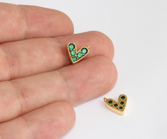 Shiny Gold Heart Charms