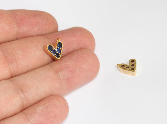 Shiny Gold Heart Charms